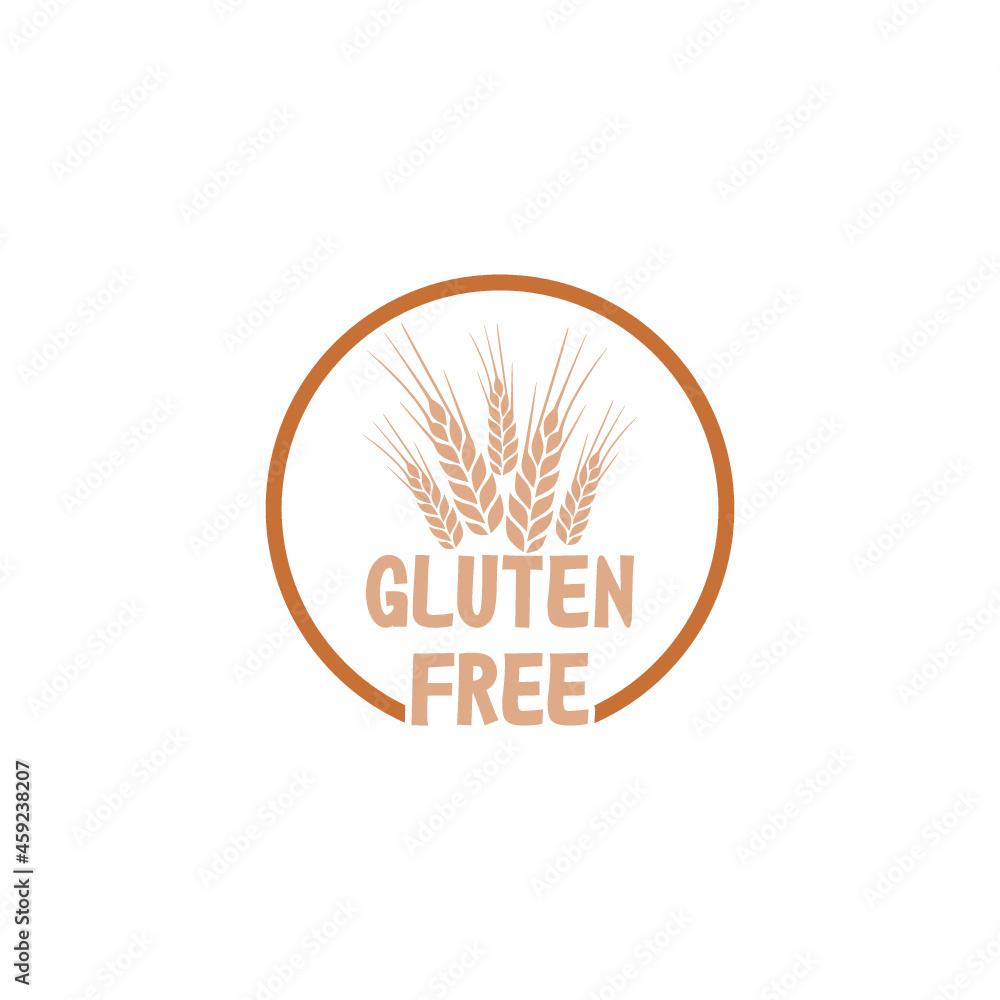 Obraz premium Gluten free sign isolated on white background