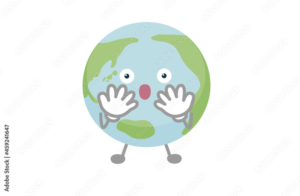 地球のキャラクターのベクター イラスト 驚く Stock Vector Adobe Stock 地球のキャラクターのベクター イラスト 驚く Stock Vector Adobe Stock