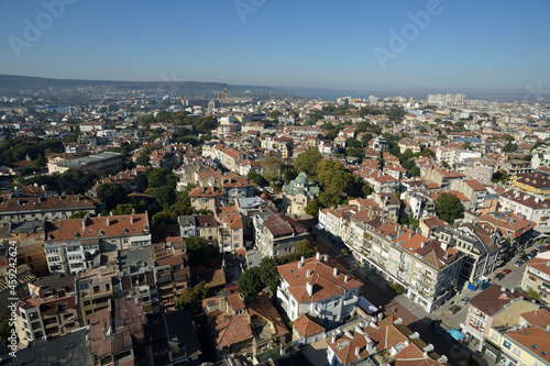 Town of Varna aerial shot  Bulgaria  Black sea
