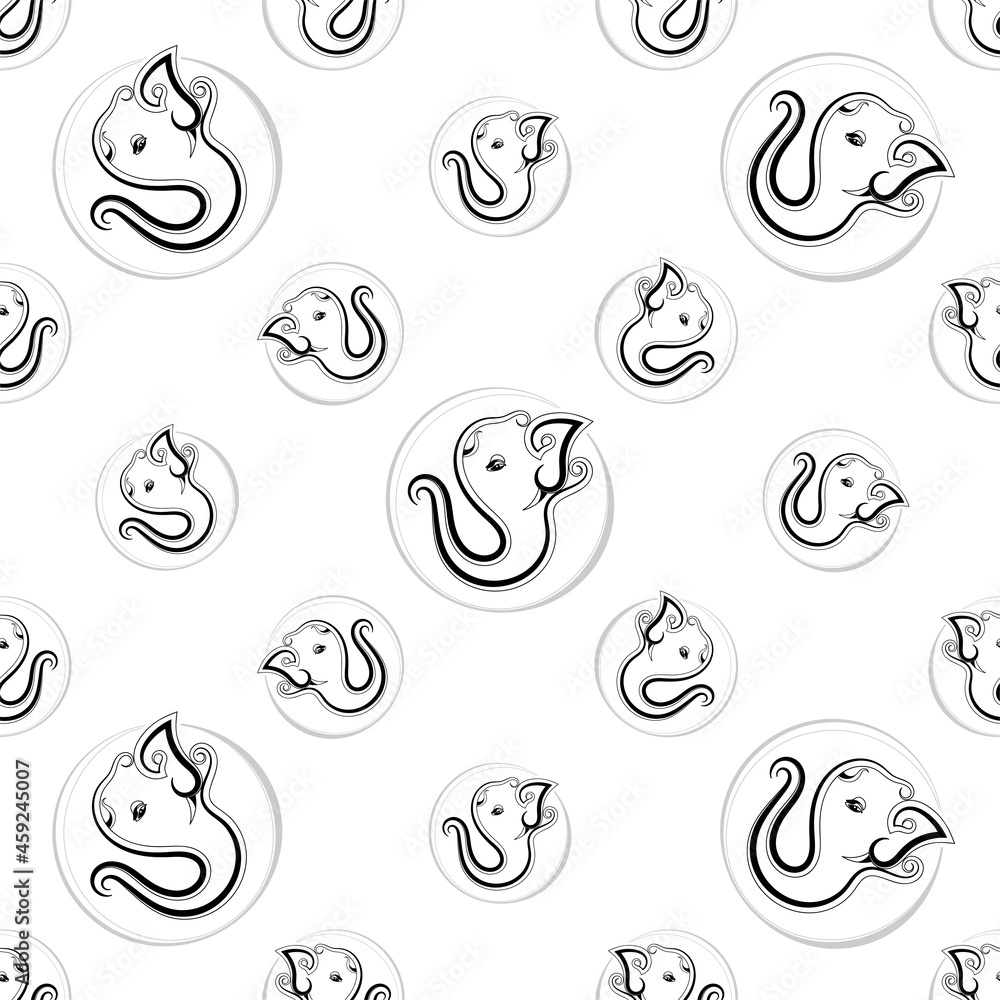 Ganesha The Lord Of Wisdom Seamless Pattern Ganesha The Lord Of Wisdom Seamless Pattern