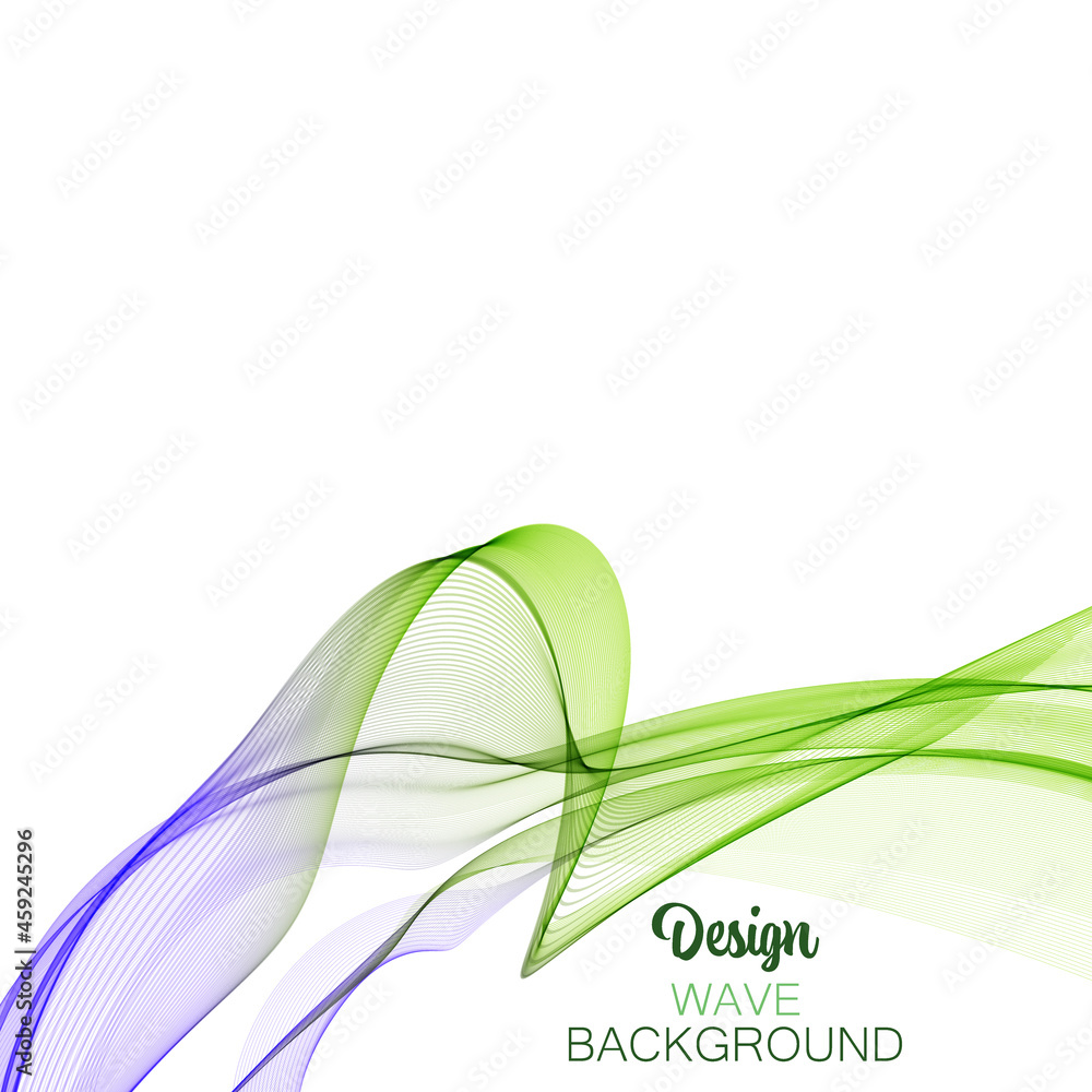 Obraz premium Abstract background with blue and green waves