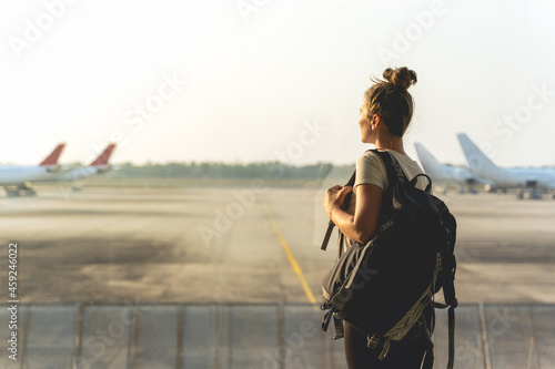 young backpacker traveler looking for the next