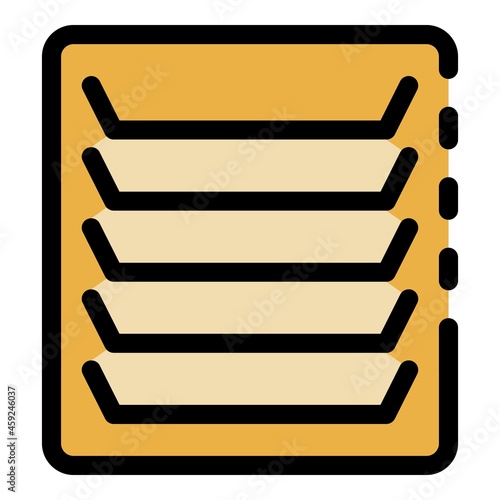 Air duct cover icon. Outline air duct cover vector icon color flat isolated