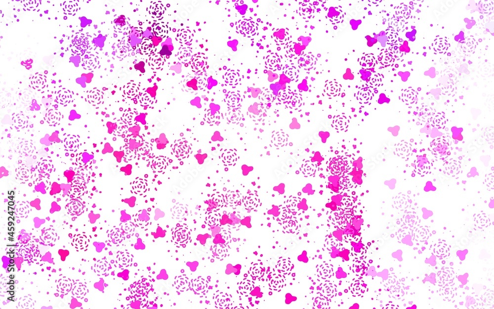 Fototapeta premium Light Pink vector pattern with random forms.