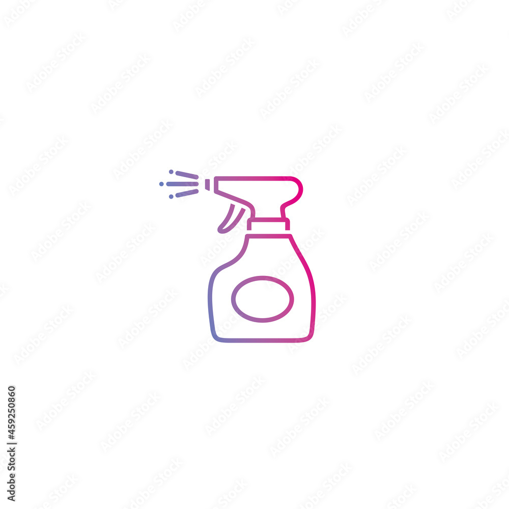 Barber spray outline gradient icon vector Barber spray outline gradient icon vector