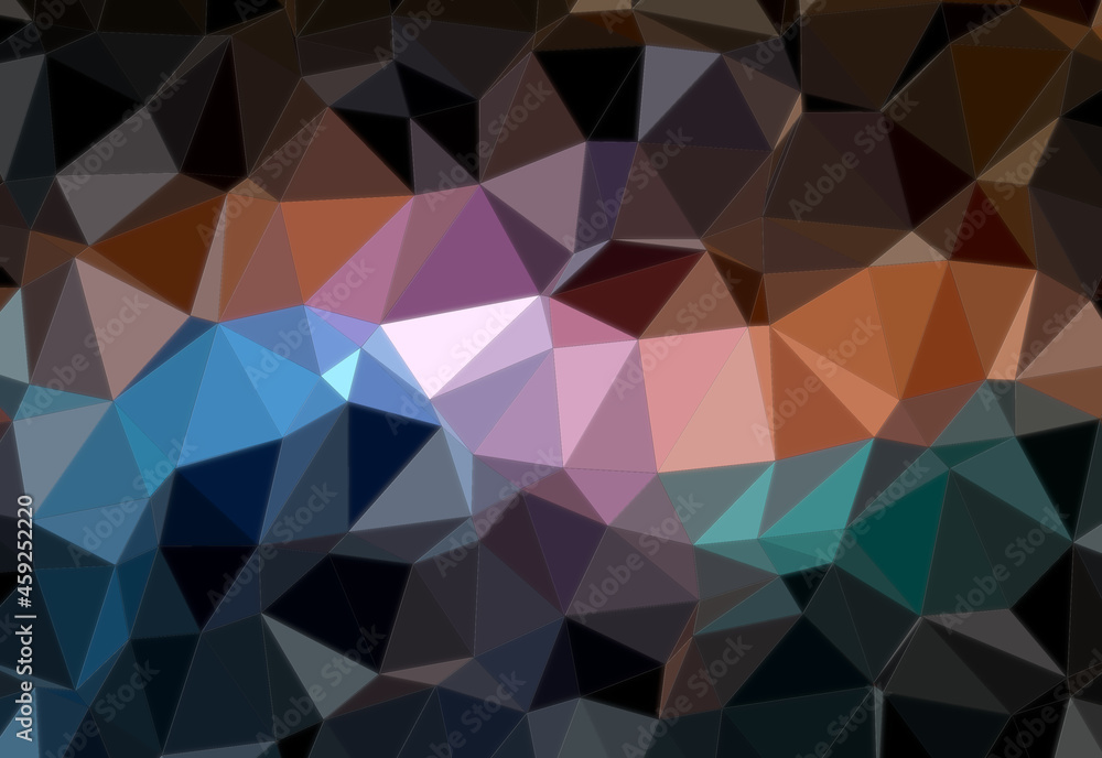 Fototapeta premium Geometrical background, modern colorful low polygon abstract