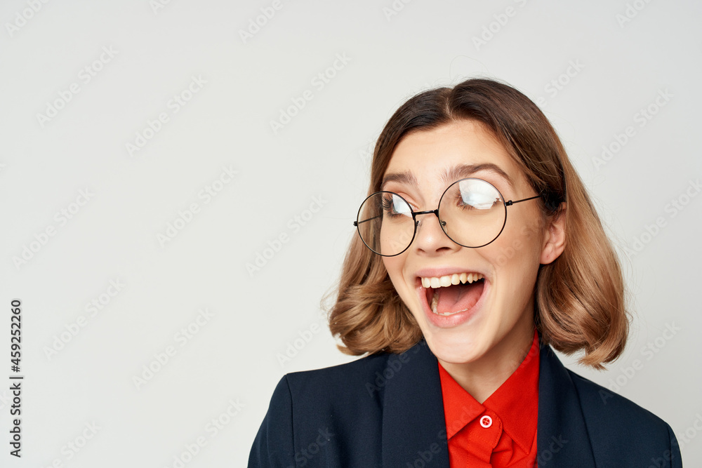 Businesswoman with glasses executive Studio Professional