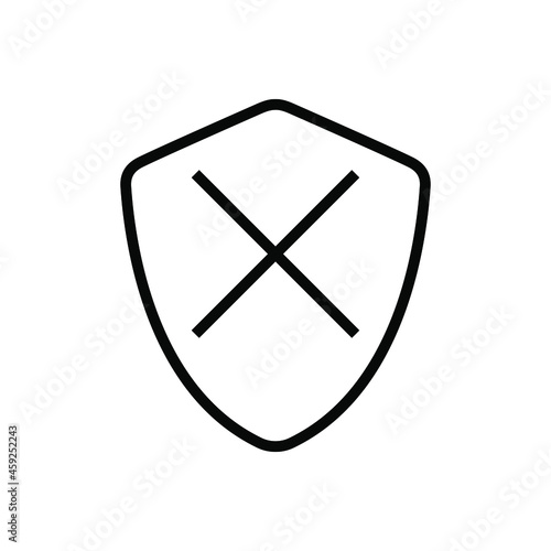 Deactivated shield icon