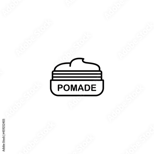 Barber pomade outline flat icon vector