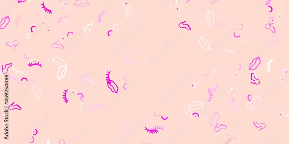 Light Pink vector backdrop with woman's power symbols. Light Pink vector backdrop with woman's power symbols.