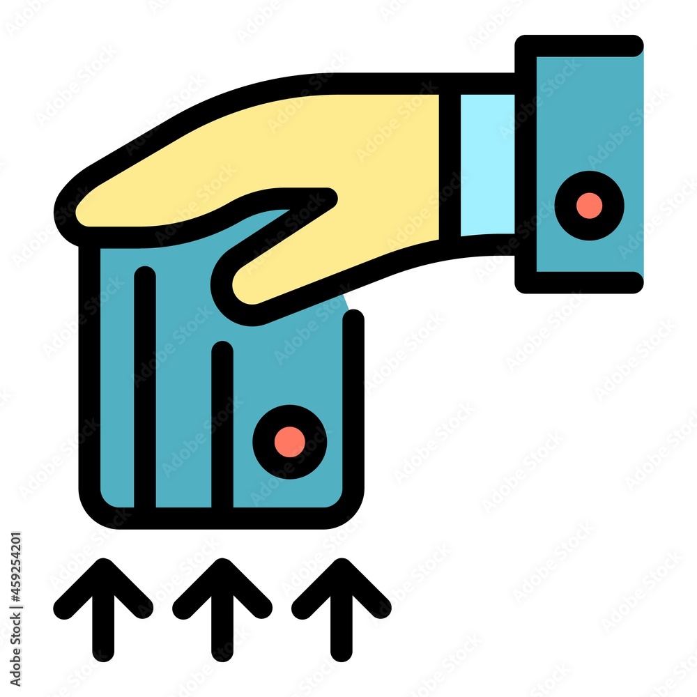 Return credit card icon. Outline return credit card vector icon color flat isolated Return credit card icon. Outline return credit card vector icon color flat isolated
