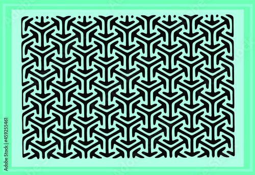 The cube-shaped pattern on a blue background,
2d vector drawing