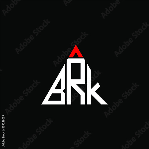 BRK letter logo creative design. BRK unique design
