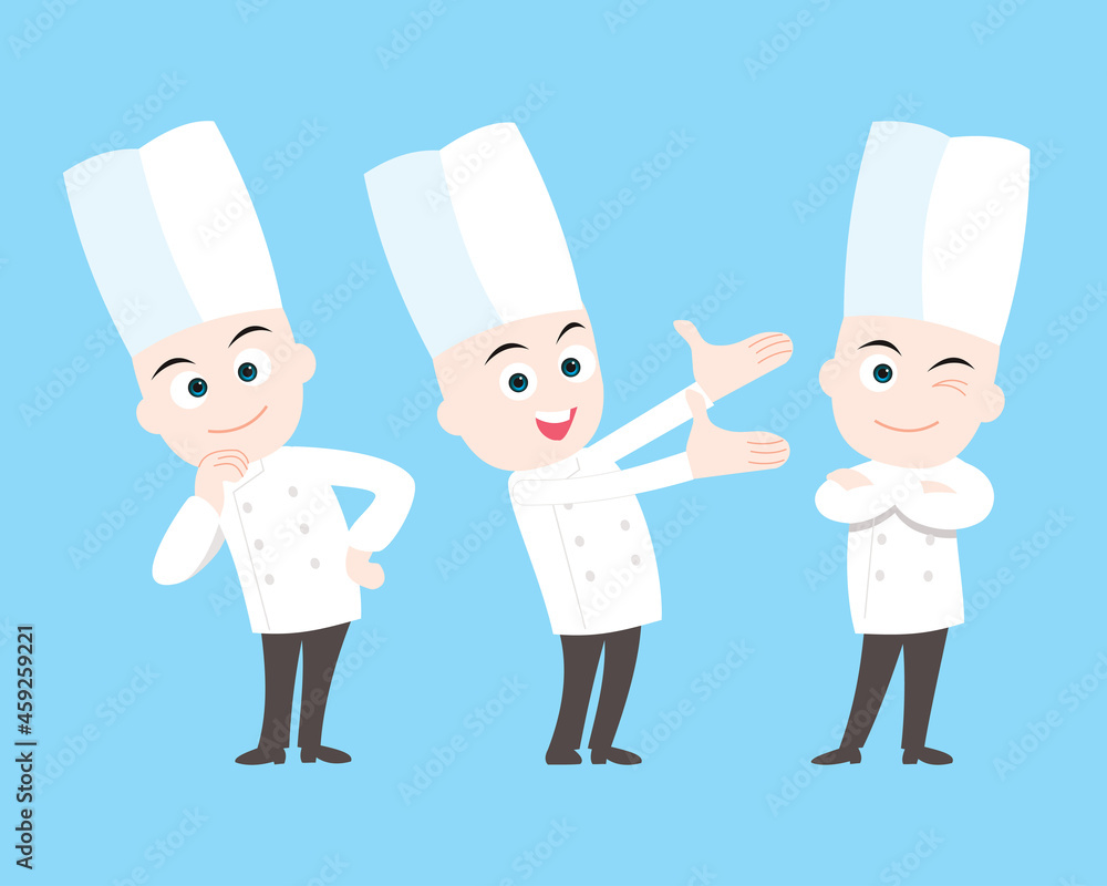 cute chef several action. vector illustration isolated cartoon hand drawn background. cute chef several action. vector illustration isolated cartoon hand drawn background.
