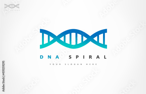 dna spiral logo vector design