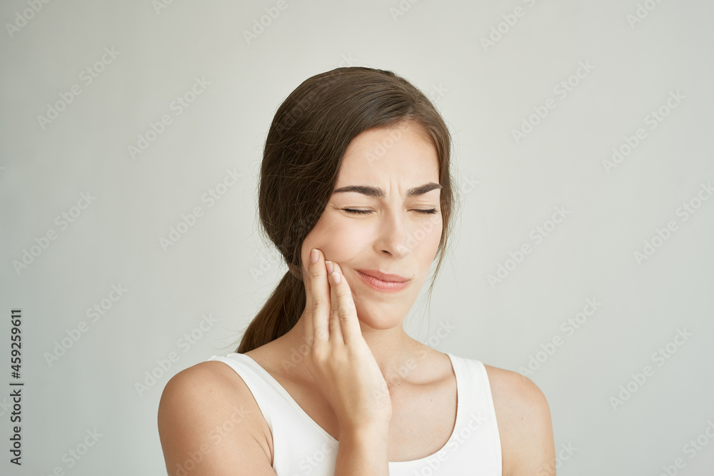 woman with toothache dissatisfaction dentistry treatment woman with toothache dissatisfaction dentistry treatment
