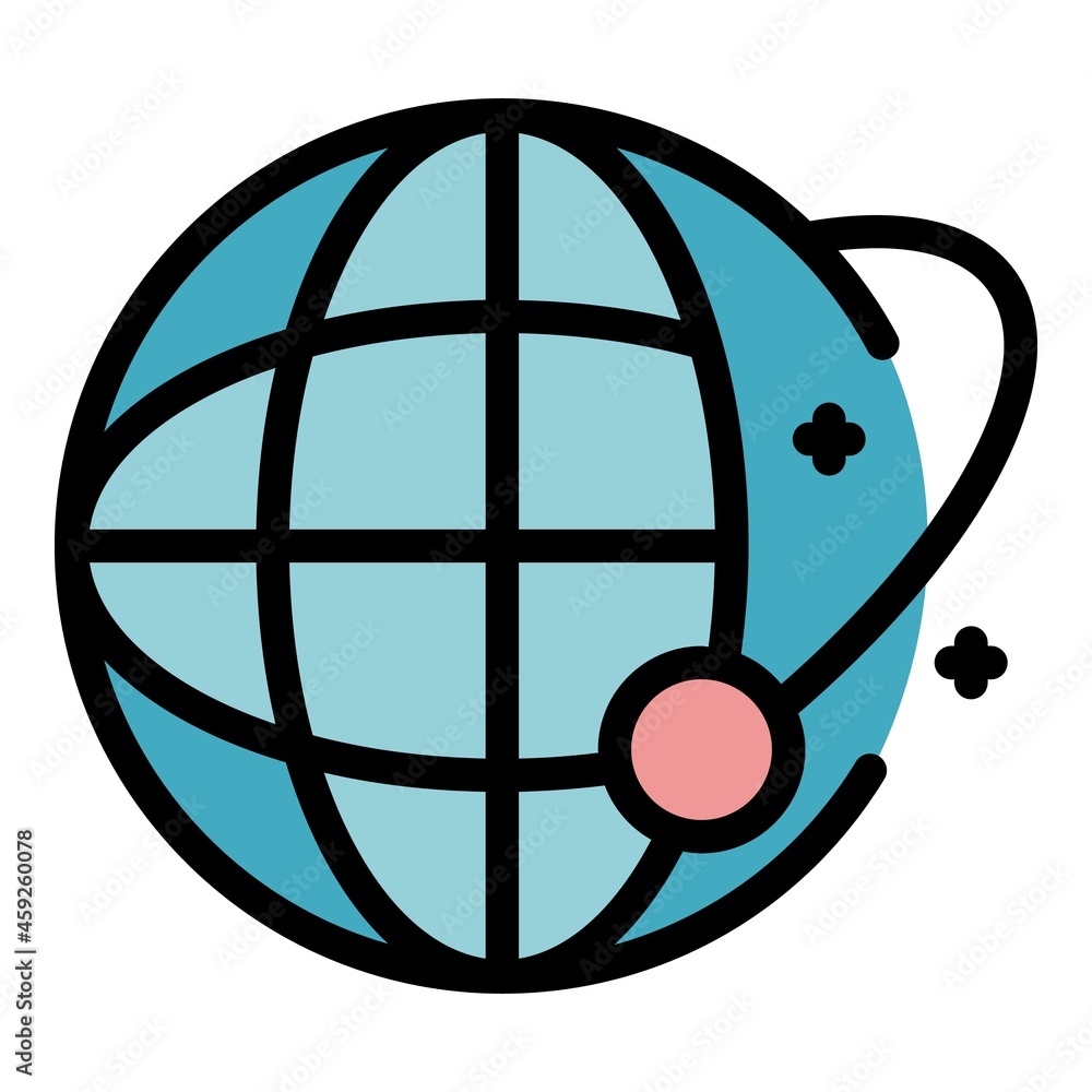 Global crisis immigration icon. Outline global crisis immigration vector icon color flat isolated Global crisis immigration icon. Outline global crisis immigration vector icon color flat isolated