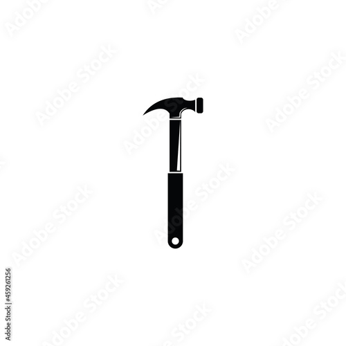 Vintage hammer Icon, logo design template. Simple and clean flat design of Vintage hammer vector template.Vintage hammer logo for business.