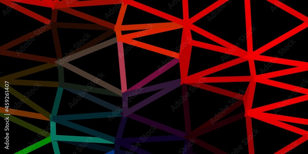 Dark multicolor vector triangle mosaic backdrop.