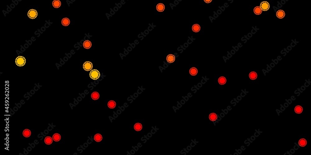 Dark red, yellow vector template with flu signs. Dark red, yellow vector template with flu signs.