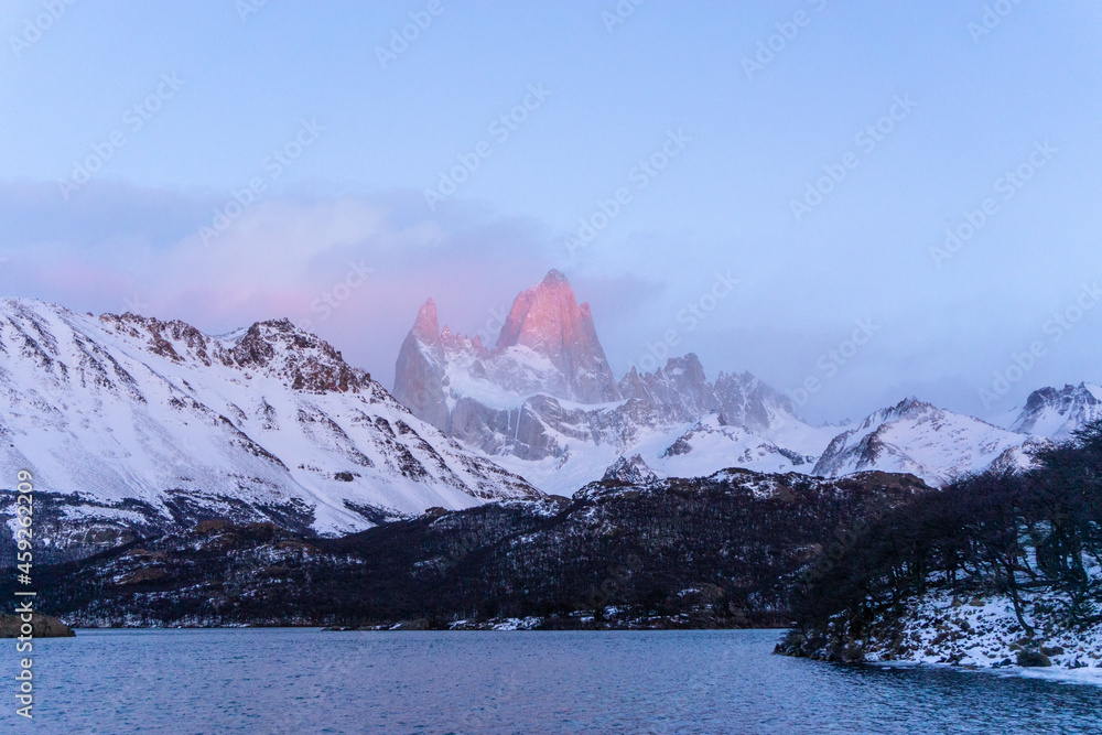 Mount Fitzroy is a mountain in the Andes Mountains in the Patagonia region of Chile, Argentina. It is 3,375 m above sea level. It forms part of the World Heritage-listed Los Glaciares National Park.