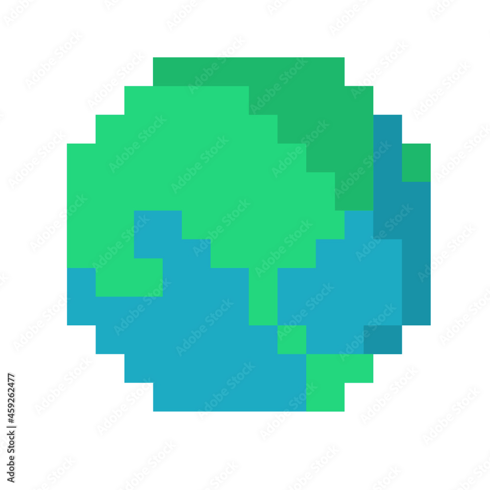 The Earth (Pixelated)