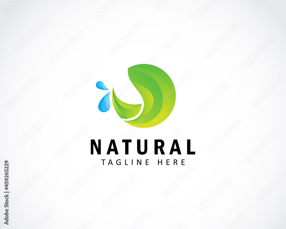 nature circle logo creative water drop design modern nature circle logo creative water drop design modern