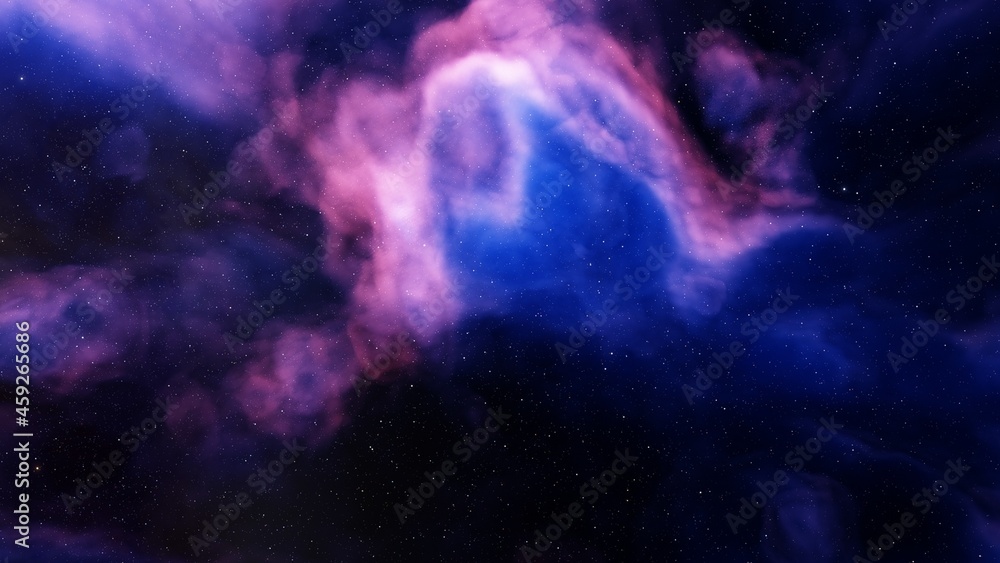 Fototapeta premium colorful nebula, science fiction wallpaper 3d illustration