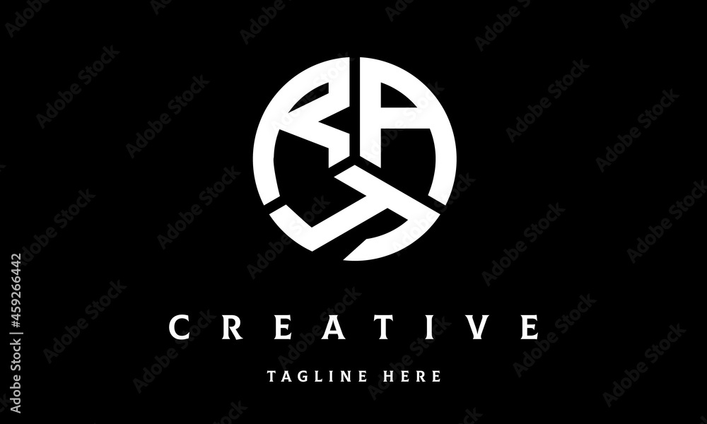 RAY circle three letter logo vector RAY circle three letter logo vector