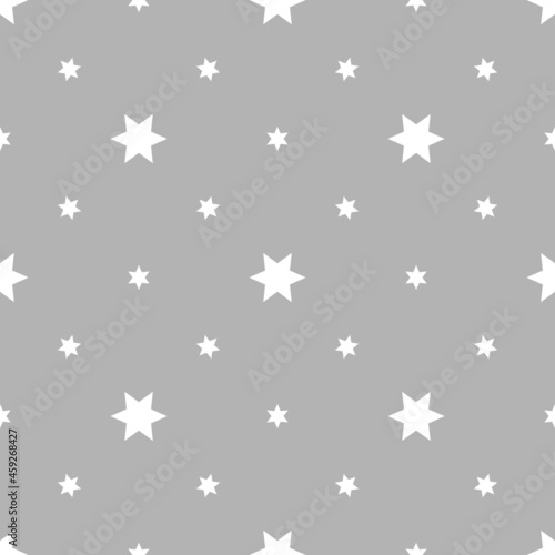 seamless pattern with stars on grey surface. vector illustration 