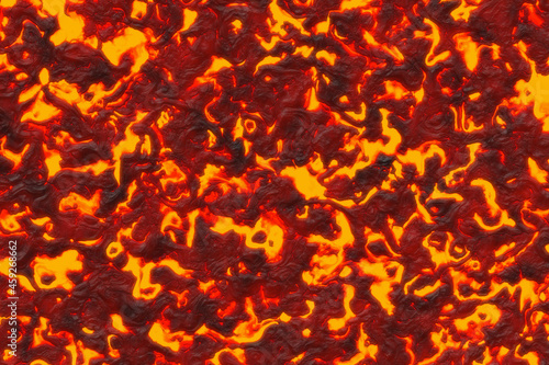 hot lava texture of eruption volcano. 3D illustration