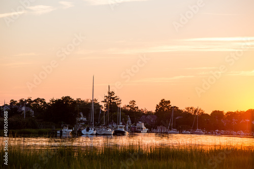Lewes Rehoboth Canal at sunset