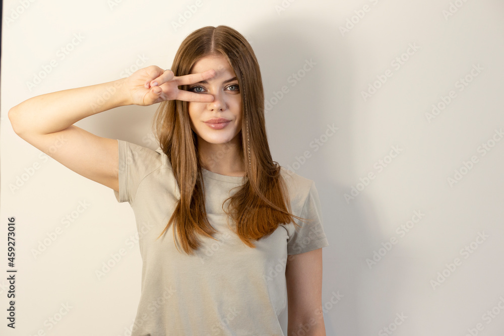 Photo beautiful woman with emotion Photo beautiful woman with emotion