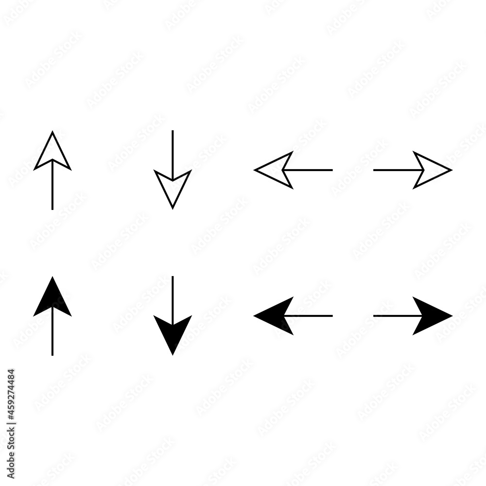 Set of arrow vector icon Set of arrow vector icon
