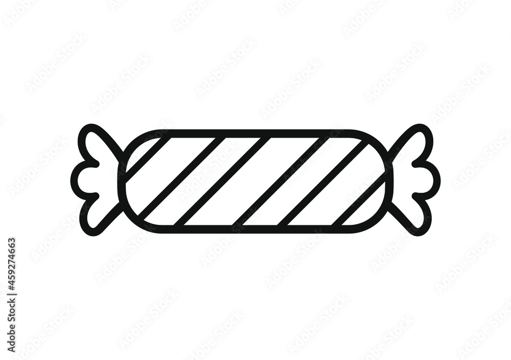 Candy cartoon line art clipart. Simple outline vector illustration design Candy cartoon line art clipart. Simple outline vector illustration design
