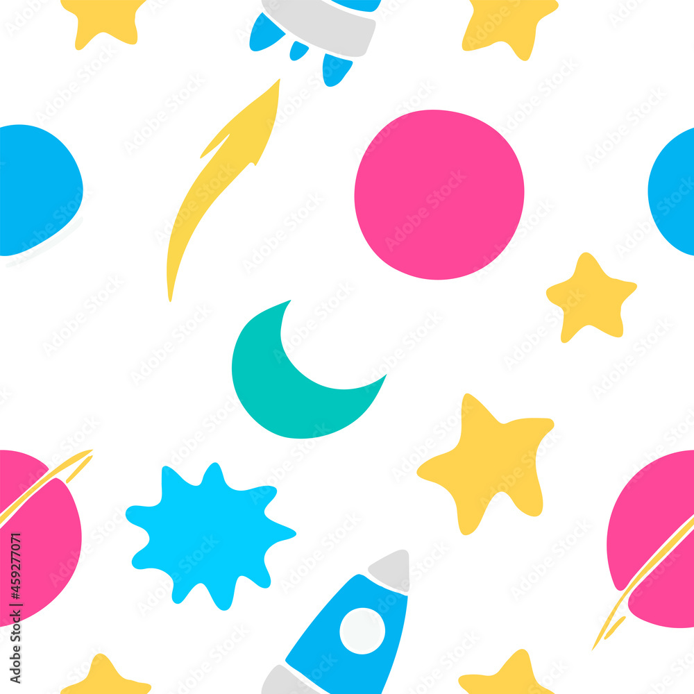 patterns seamless background space bright light