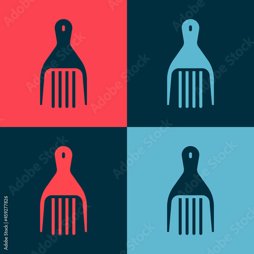 Pop art Barrette icon isolated on color background. Vector