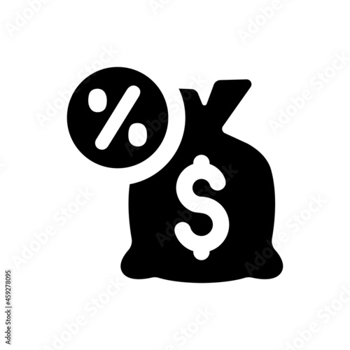 Loan interest rate icon