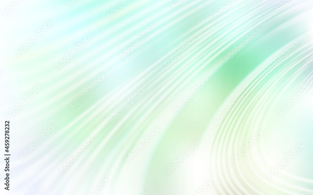 Obraz premium Light Green vector texture with curved lines.