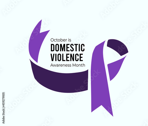 Domestic Violence Awareness Month. Vector illustration