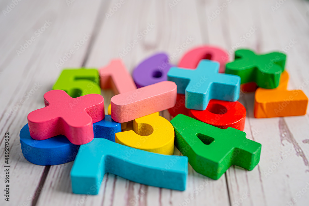 Math number colorful, education study mathematics learning teach concept. Math number colorful, education study mathematics learning teach concept.