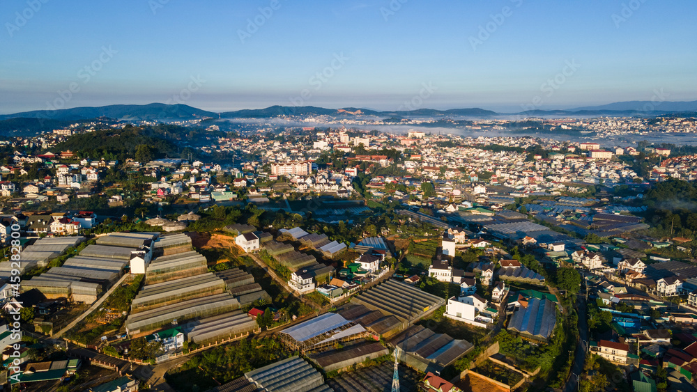Fototapeta premium aerial view of the city,,