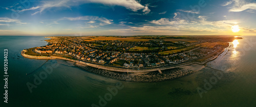 Aerial view of Westgate on Sea, Margate, Kent, UK photo