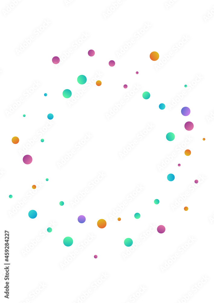 Rainbow Circle Decoration Vector  White