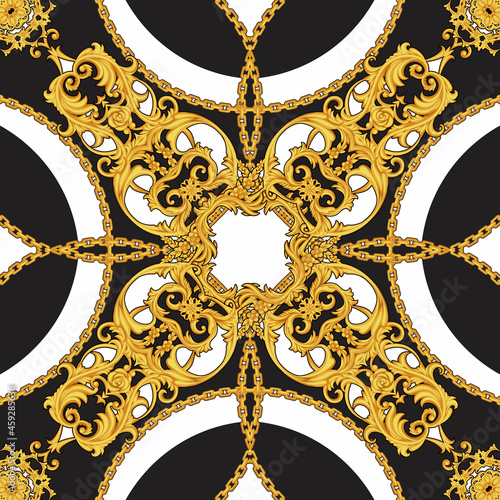 Design of kerchief in Baroque style