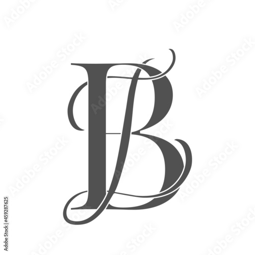 bi,ib, monogram logo. Calligraphic signature icon. Wedding Logo Monogram. modern monogram symbol. Couples logo for wedding