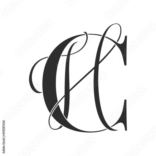 ch,hc, monogram logo. Calligraphic signature icon. Wedding Logo Monogram. modern monogram symbol. Couples logo for wedding