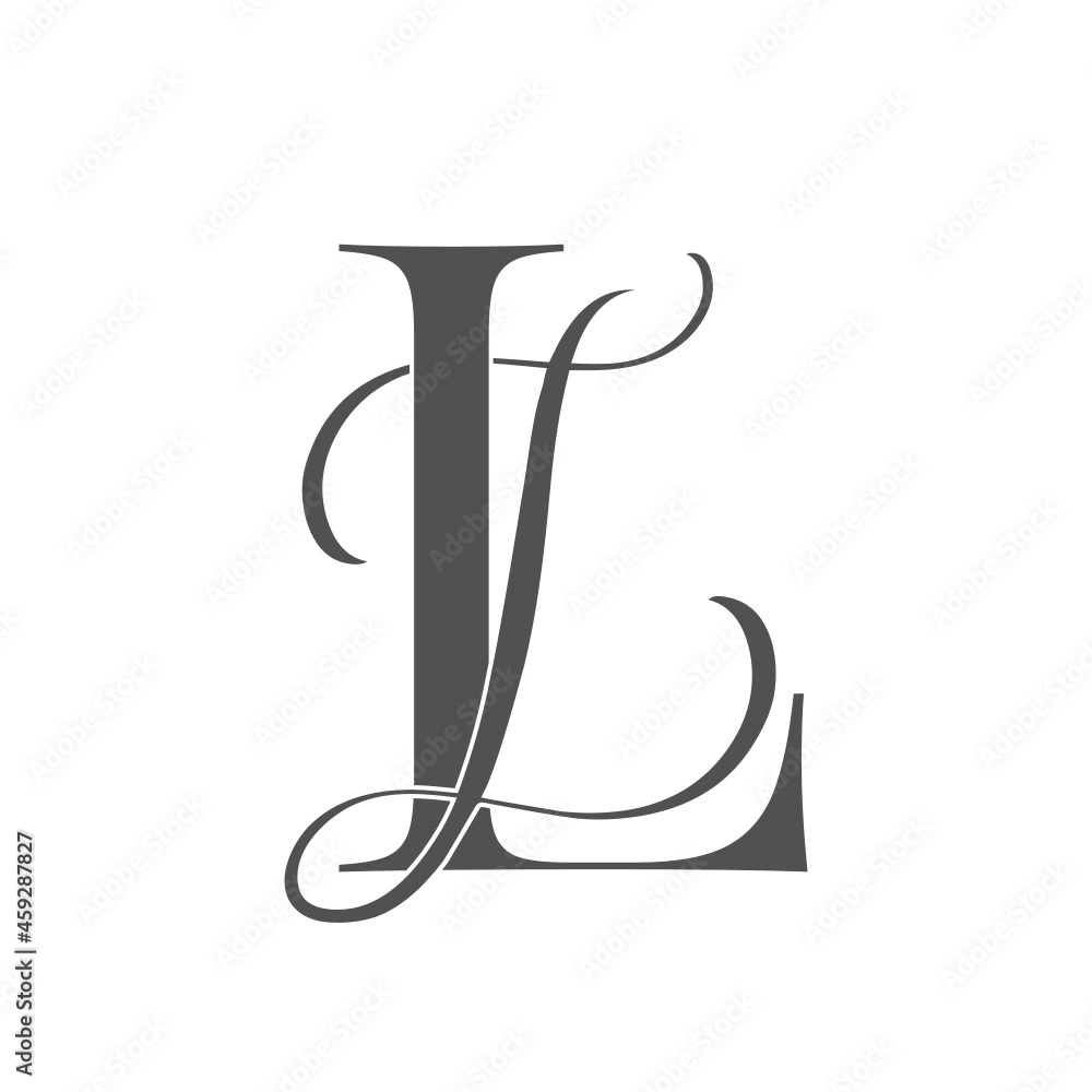 li,il, monogram logo. Calligraphic signature icon. Wedding Logo Monogram. modern monogram symbol. Couples logo for wedding li,il, monogram logo. Calligraphic signature icon. Wedding Logo Monogram. modern monogram symbol. Couples logo for wedding