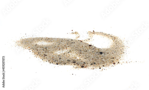 sea sand on a white isolated background