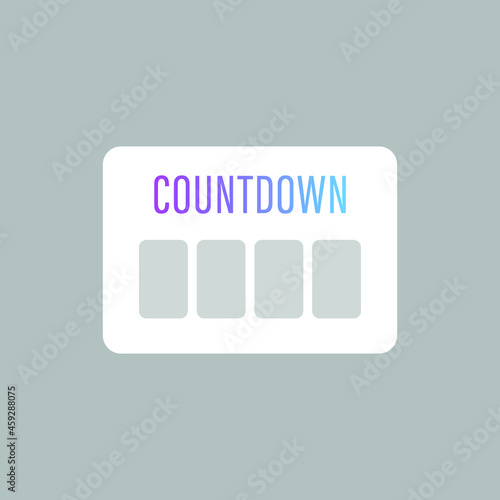 Countdown social media instagram sticker, template icon, user interface question button stories social media design, vector illustration